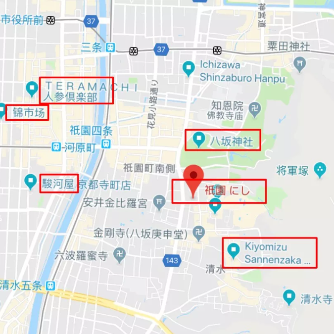祗園地圖